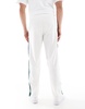 Bershka sport piped sweatpants in white - part of a set