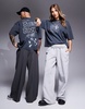 ASOS DESIGN unisex oversized license t-shirt with Bugs Bunny Looney Tunes prints in washed black