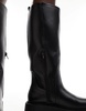 ASOS DESIGN Carmen chunky flat knee boots in black