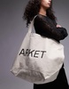ARKET oversized canvas tote bag in off white
