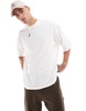 Bershka boxy oversized fit T-shirt in white