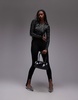 AllSaints Eris long sleeve top in leopard
