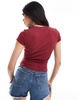 Bershka baby tee in cherry red