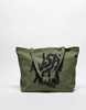 AllSaints Orlando logo tote bag in khaki