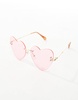 AIRE cosmic love heart sunglasses in pink