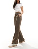 ASOS DESIGN straight leg tailored pants in plaid