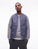 ARKET quilted vest with zip front in blue