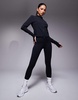 Nike Training Zenvy Yoga full zip longsleeve top in black