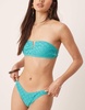 Stradivarius embroidered bikini bottoms in blue