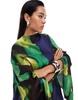ASOS DESIGN batwing overlay romper in abstract print