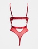 Ann Summers Dark side crotchless bodysuit in red