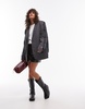 Topshop blazer bomber deconstructed hybrid jacket in multi