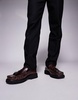 ASOS DESIGN square toe loafers in brown with tassel
