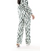 Vero Moda wide leg pants in tie dye plaid - part of a set