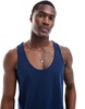ASOS DESIGN heavyweight tank top in navy
