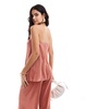 ONLY plisse bandeau longline top in dusky pink - part of a set