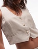 Mango mix vest in light beige - part of a set