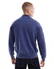 Another Influence heavy acid wash high neck sweater in navy