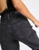 Stradivarius Petite 90s dad jean in black
