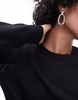 ARKET merino wool fine knit sweater in black