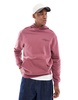 ASOS DESIGN oversized hoodie with check and back print in pink