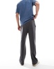 Bershka wide leg sweatpants in charcoal