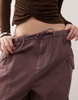 COLLUSION oversized tie pants in peppercorn