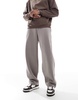 Bershka balloon fit sweatpants in taupe