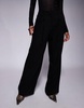 River Island wide leg tailored pants in black