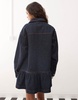 COLLUSION denim mini smock dress in indigo