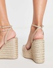 ASOS DESIGN Wide Fit Tasha espadrille wedges in beige