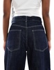 Bershka wide balloon leg jeans in indigo wash
