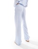 Bershka drawstring waist wide leg pants in light blue pinstripe - part of a set