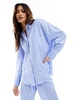 ASOS DESIGN oversized shirt in stripe - part of a set
