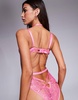 Ann Summers Adore Amour crotchless bodysuit in pink