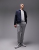 Topman skinny smart pants with elasticated waistband in light gray