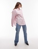 ARKET oversized shirt in pink stripes