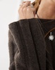 Weekday Fiona chunky ribbed knit mini dress in dark brown melange exclusive to ASOS