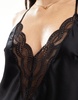 Ann Summers Adoration chemise with lace detail in black