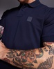 BOSS Orange Passenger tonal logo pique polo slim fit in navy