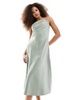 Anaya bridesmaid one shoulder cami midi dress in sage