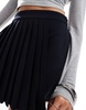 Abercrombie & Fitch pleated wrap skort in black