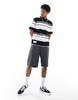 AAPE By A Bathing Ape stripe short sleeve boxy fit T-shirt in multi