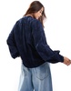 & Other Stories floral embroidered blouse in navy