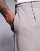 ASOS DESIGN wide leg smart pants in mushroom