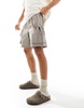 ADPT technical cargo short in beige