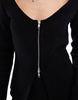 Stradivarius zip up knit top in black - part of a set