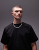 ARKET heavyweight interlock jersey oversized T-shirt in black
