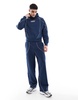 Bershka piped hoodie in blue - part of a set