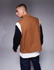 ASOS DESIGN washed vest in tan